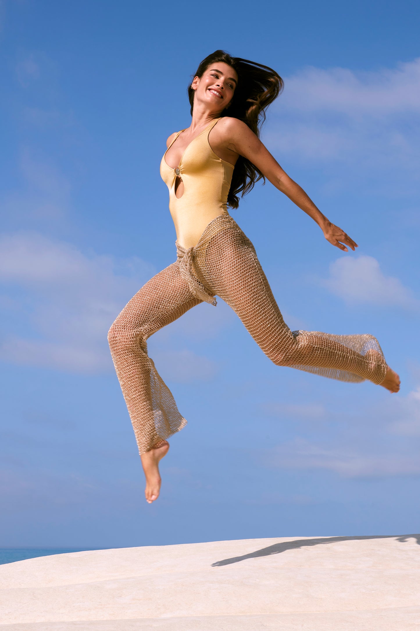 GOLD ONE PIECE - SWIMSUIT